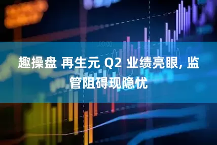 趣操盘 再生元 Q2 业绩亮眼, 监管阻碍现隐忧